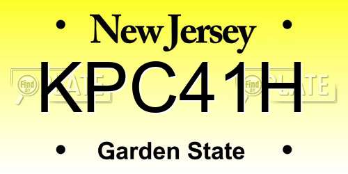 KPC41H New Jersey License Plate