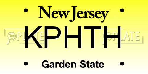 KPHTH New Jersey License Plate