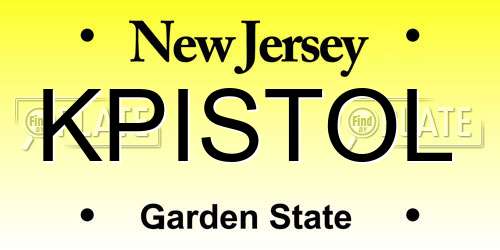 KPISTOL New Jersey License Plate