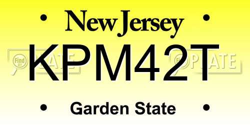 KPM42T New Jersey License Plate