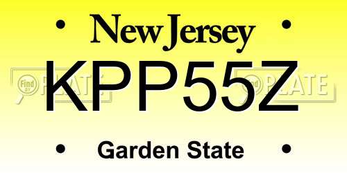 KPP55Z New Jersey License Plate