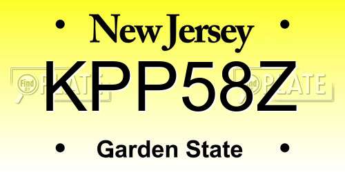 KPP58Z New Jersey License Plate
