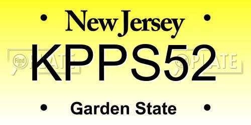 KPPS52 New Jersey License Plate