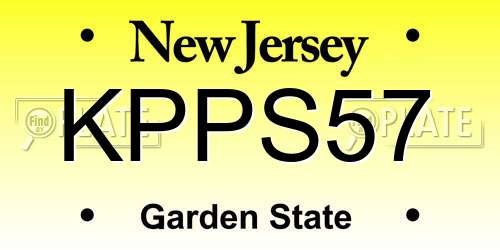 KPPS57 New Jersey License Plate