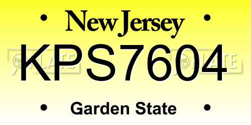 KPS7604 New Jersey License Plate