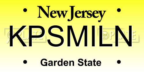 KPSMILN New Jersey License Plate