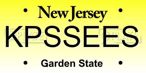 KPSSEES New Jersey License Plate