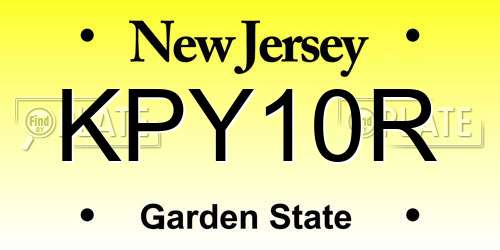 KPY10R New Jersey License Plate