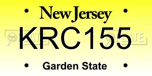 KRC155 New Jersey License Plate