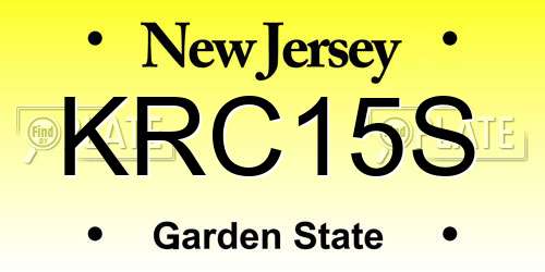 KRC15S New Jersey License Plate