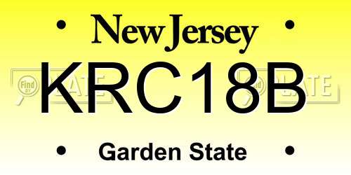 KRC18B New Jersey License Plate