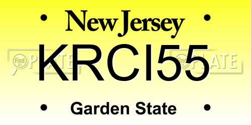 KRCI55 New Jersey License Plate
