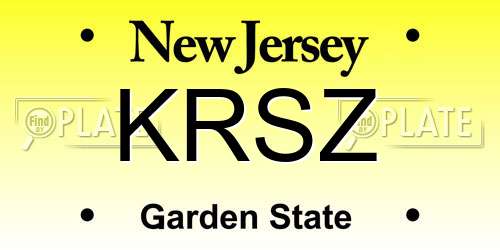 KRSZ New Jersey License Plate