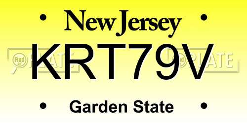 KRT79V New Jersey License Plate