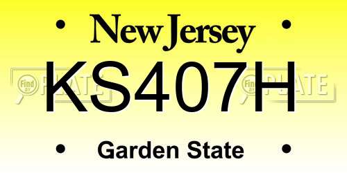 KS407H New Jersey License Plate