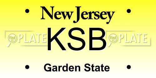KSB New Jersey License Plate
