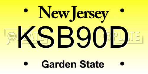 KSB90D New Jersey License Plate