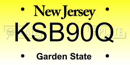 KSB90Q New Jersey License Plate