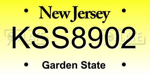 KSS8902 New Jersey License Plate