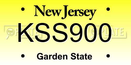 KSS900 New Jersey License Plate