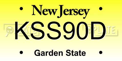 KSS90D New Jersey License Plate