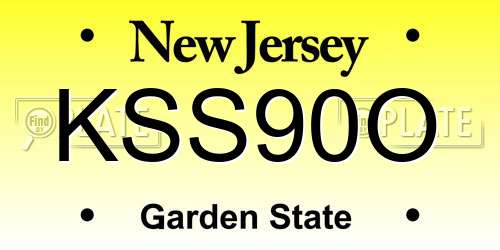 KSS90O New Jersey License Plate