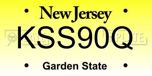 KSS90Q New Jersey License Plate