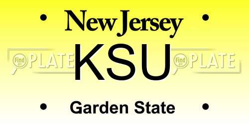 KSU New Jersey License Plate