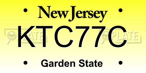 KTC77C New Jersey License Plate