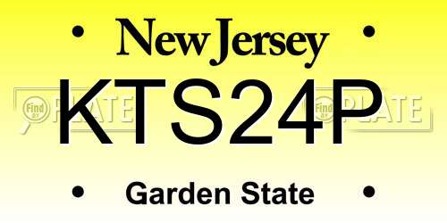 KTS24P New Jersey License Plate