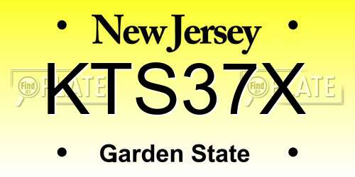 KTS37X New Jersey License Plate