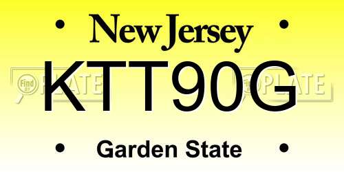 KTT90G New Jersey License Plate