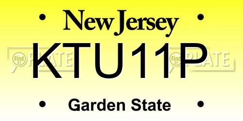KTU11P New Jersey License Plate