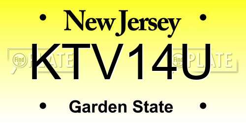 KTV14U New Jersey License Plate