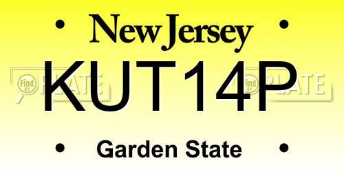 KUT14P New Jersey License Plate