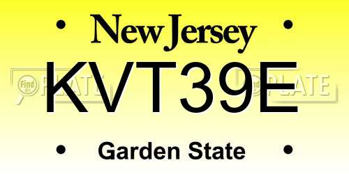 KVT39E New Jersey License Plate