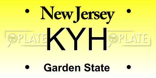 KYH New Jersey License Plate