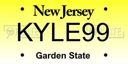 KYLE99 New Jersey License Plate