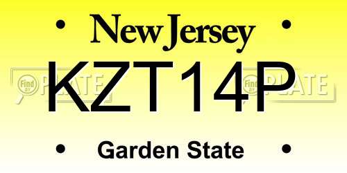 KZT14P New Jersey License Plate