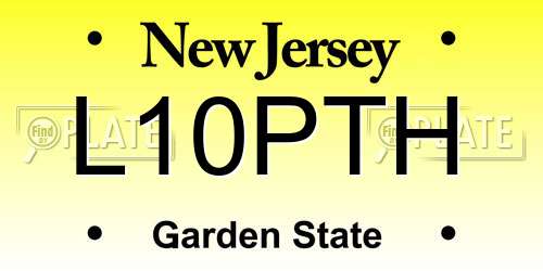 L10PTH New Jersey License Plate