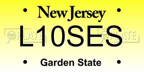L10SES New Jersey License Plate