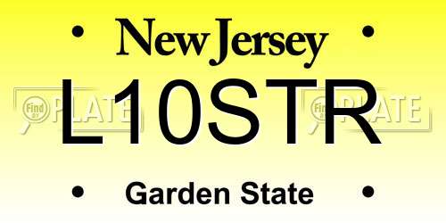 L10STR New Jersey License Plate