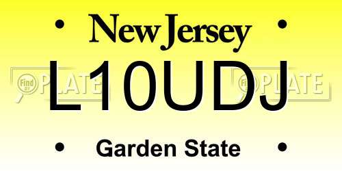 L10UDJ New Jersey License Plate