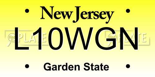 L10WGN New Jersey License Plate