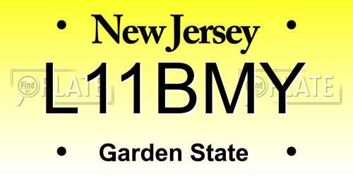 L11BMY New Jersey License Plate
