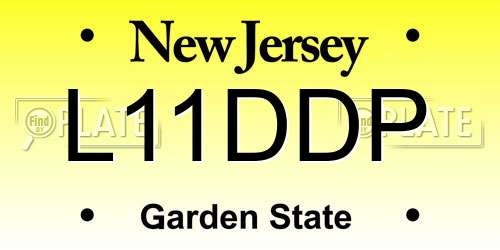 L11DDP New Jersey License Plate