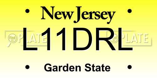 L11DRL New Jersey License Plate