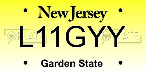 L11GYY New Jersey License Plate