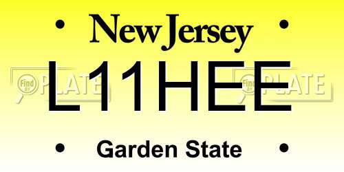 L11HEE New Jersey License Plate