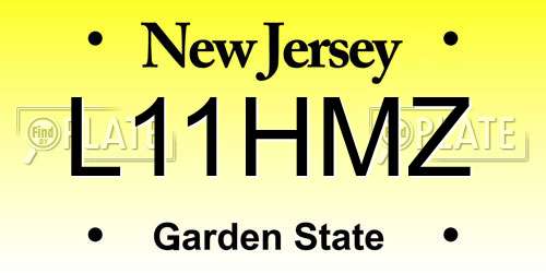 L11HMZ New Jersey License Plate